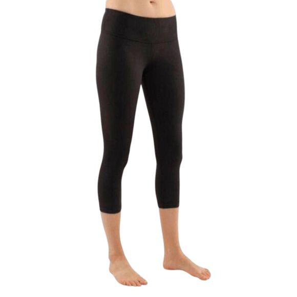 LULULEMON ATHLETICA Wunder Under Crop In Black Size 4 - Picture 1 of 4